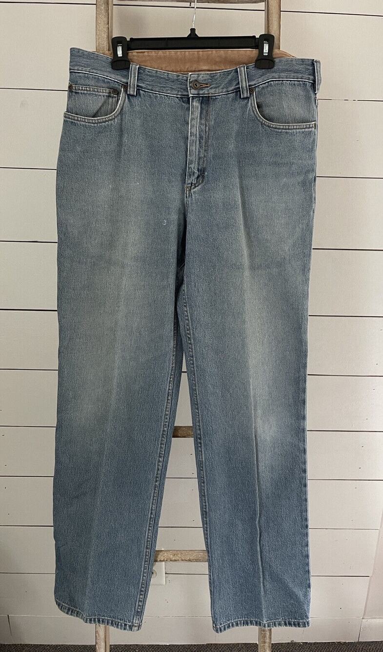 Duluth Trading Co Jeans Mens Straight Leg Medium Wash Denim Size 36 X 34